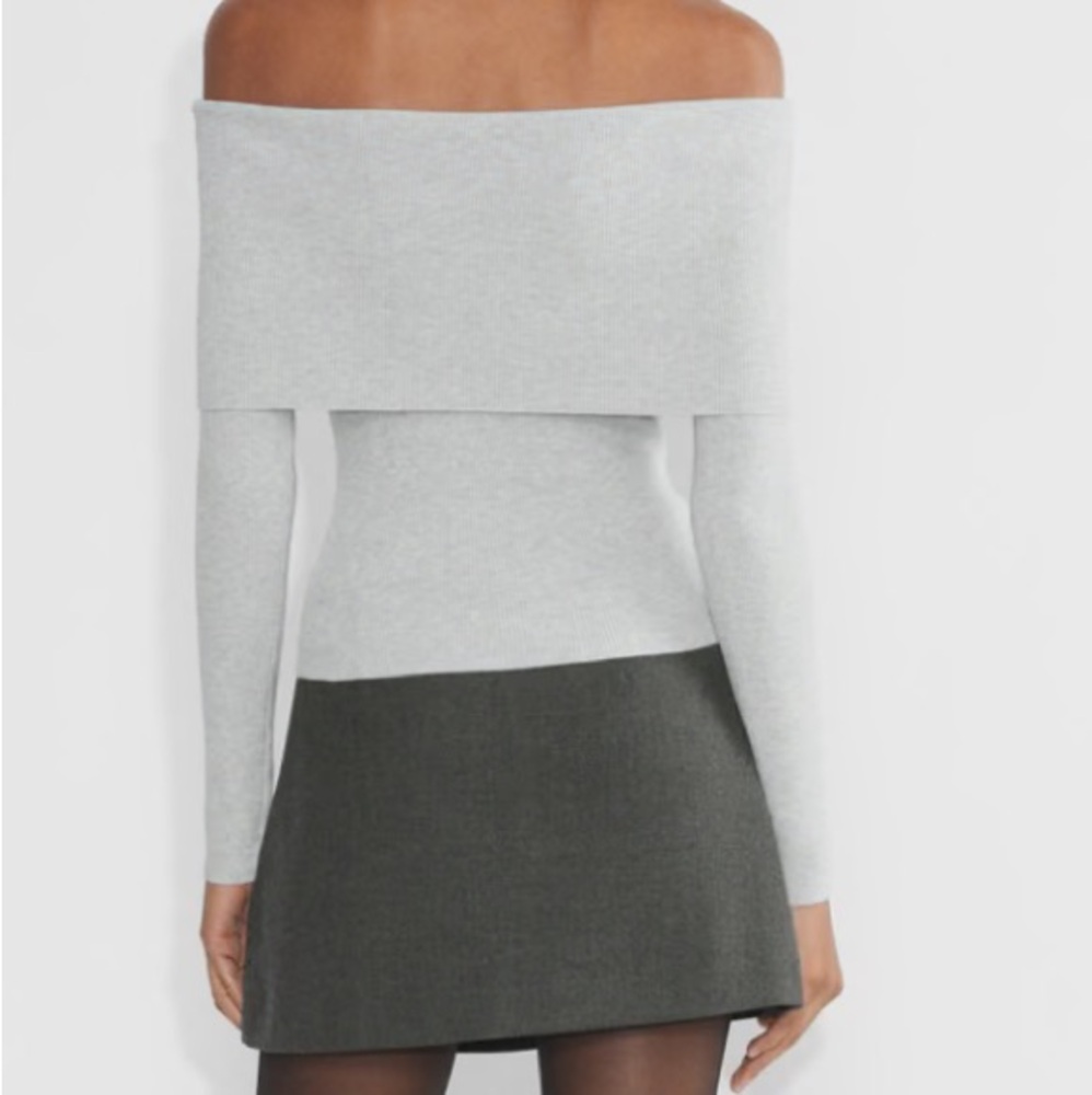Aritzia Wilfred color Heather Chrome Nola Sweater - Picture 5 of 6